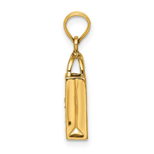 Image of 14K Yellow Gold 3-D Enameled Trick Or Treat Bag Pendant