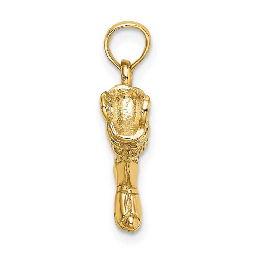 Image of 14K Yellow Gold 3-D Firefighter Boot Pendant