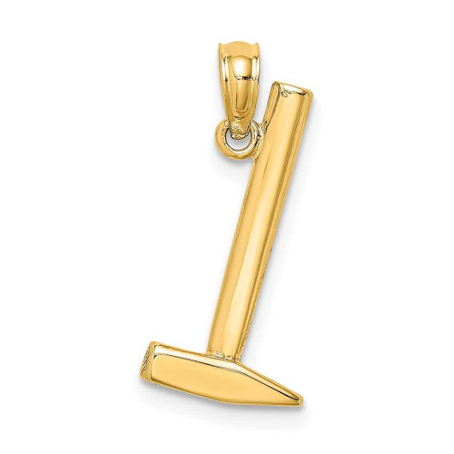 Image of 14K Yellow Gold 3-D Hammer Pendant