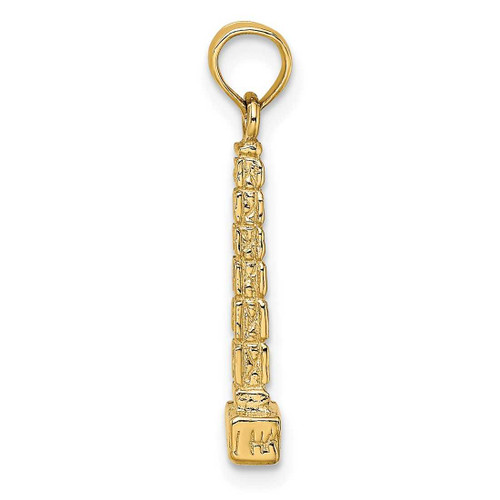 Image of 14K Yellow Gold 3-D John Hancock Building, Chicago Pendant