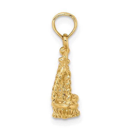 Image of 14K Yellow Gold 3-D Libra Zodiac Pendant