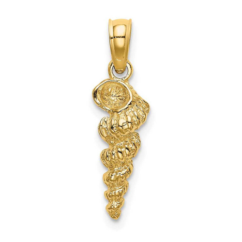 Image of 14K Yellow Gold 3-D Mini Common Wentletrap Shell Pendant