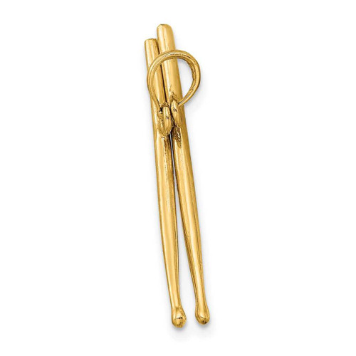 Image of 14K Yellow Gold 3-D Moveable Drum Sticks Pendant