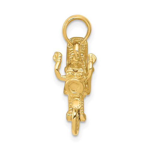 Image of 14K Yellow Gold 3-D Moveable Motorcycle Pendant