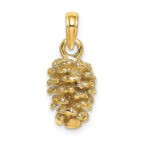 Image of 14K Yellow Gold 3D Pinecone Pendant