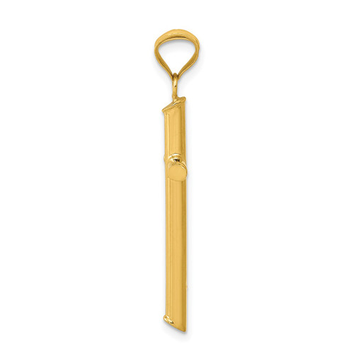 Image of 14K Yellow Gold 3-D Polished Hollow Cross Pendant K3606-18