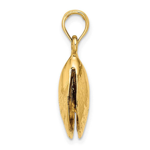 Image of 14K Yellow Gold 3-D Polished Mussel Shell Pendant K7452