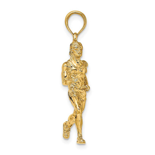 Image of 14K Yellow Gold 3-D Polished Runner (Jogger) Pendant