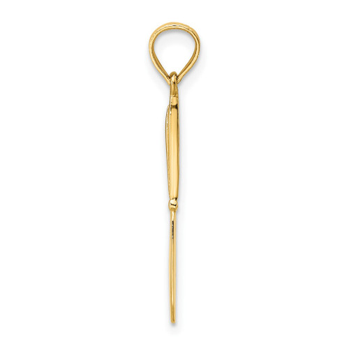 Image of 14K Yellow Gold 3-D Polished Table Knife Pendant
