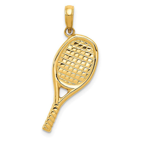 Image of 14K Yellow Gold 3-D Racquetball Pendant