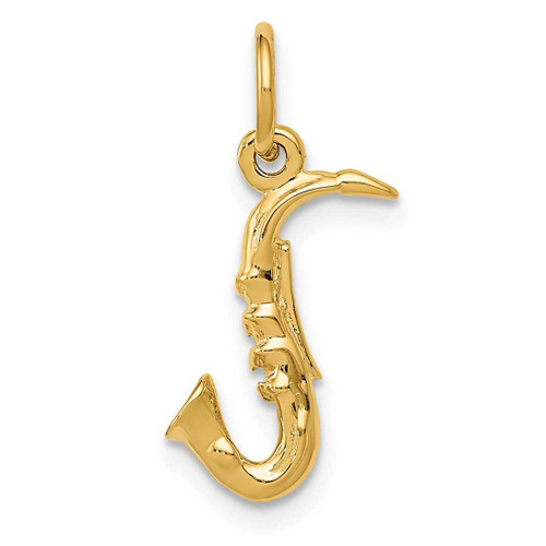 Image of 14K Yellow Gold 3-D Saxophone Charm