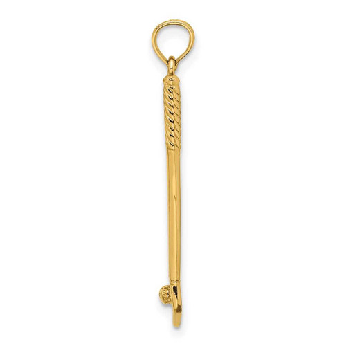 Image of 14K Yellow Gold 3-D Single Golf Club with Ball Pendant
