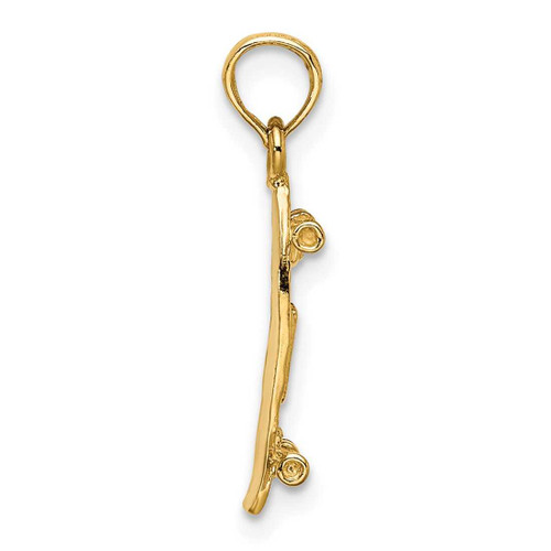 Image of 14K Yellow Gold 3-D Skate Board Pendant