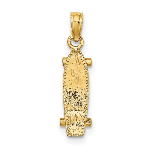 Image of 14K Yellow Gold 3-D Skate Board Pendant