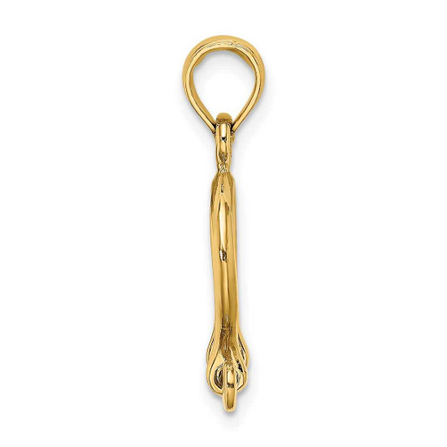 Image of 14K Yellow Gold 3-D Small Shackle Link Screw Pendant