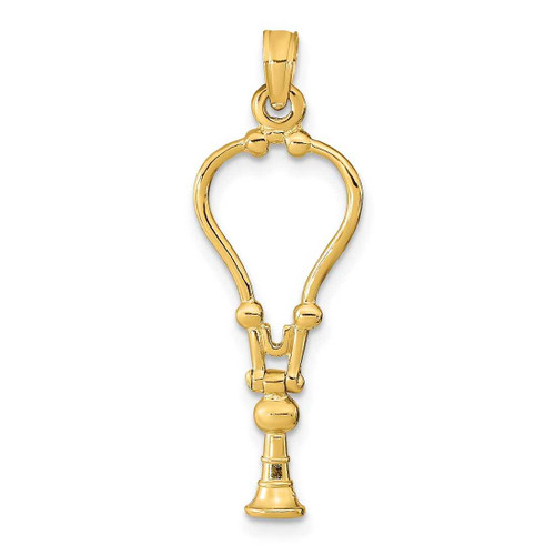 Image of 14K Yellow Gold 3-D Stethoscope Pendant