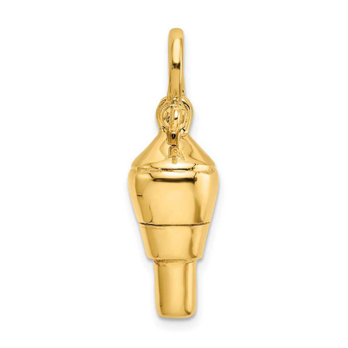 Image of 14K Yellow Gold 3-D Swivel w/ Shackle Bail Pendant