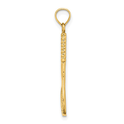 Image of 14K Yellow Gold 3-D Tennis Racquet Pendant