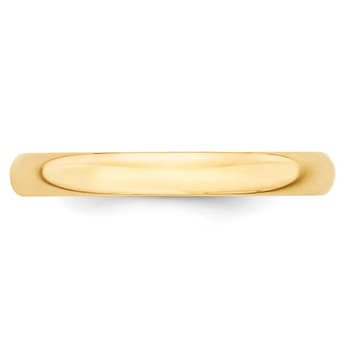 Image of 14K Yellow Gold 3mm Lightweight Half Round Band Ring