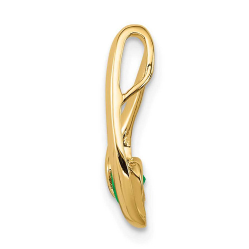 Image of 14K Yellow Gold 4mm Emerald Pendant