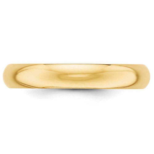 Image of 14K Yellow Gold 4mm Half-Round Wedding Band Ring