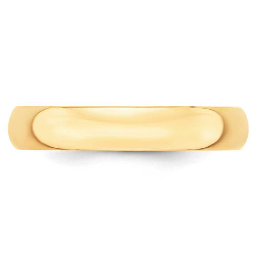 Image of 14K Yellow Gold 4mm Lightweight Half Round Band Ring