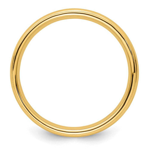 Image of 14K Yellow Gold 4mm Milgrain Comfort Wedding Band Ring