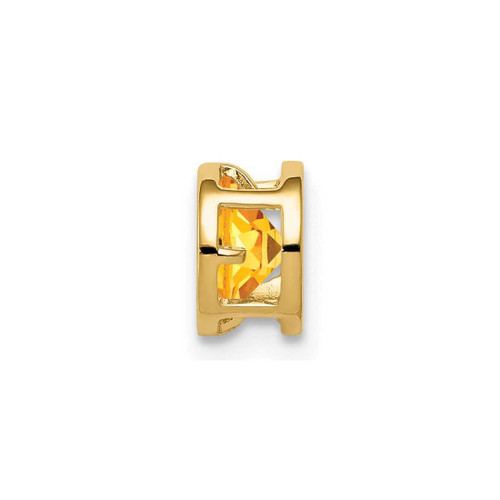 Image of 14K Yellow Gold 5mm Citrine Bezel Pendant