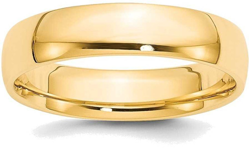 Image of 14K Yellow Gold 5mm Lightweight Comfort Fit Band Ring