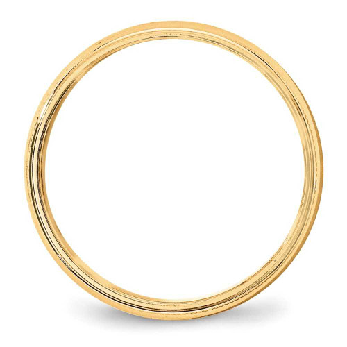 Image of 14K Yellow Gold 5mm Lightweight Milgrain Half Round Band Ring