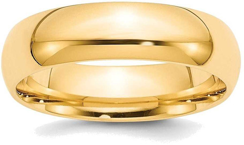 Image of 14K Yellow Gold 6mm Comfort-Fit Band Ring