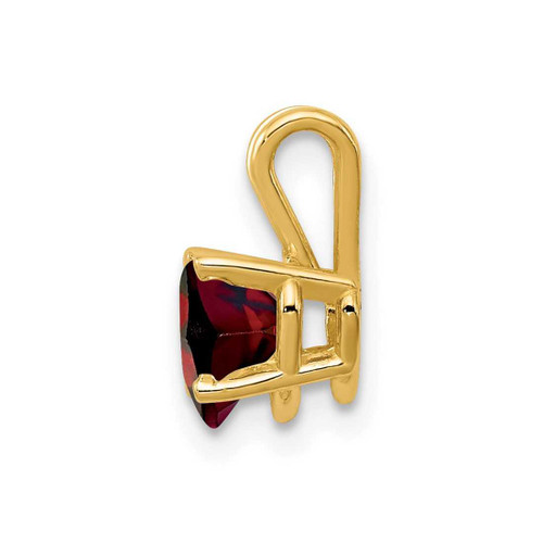 Image of 14K Yellow Gold 6mm Heart Garnet Pendant