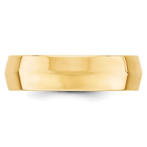 Image of 14K Yellow Gold 6mm Knife Edge Comfort Fit Band Ring