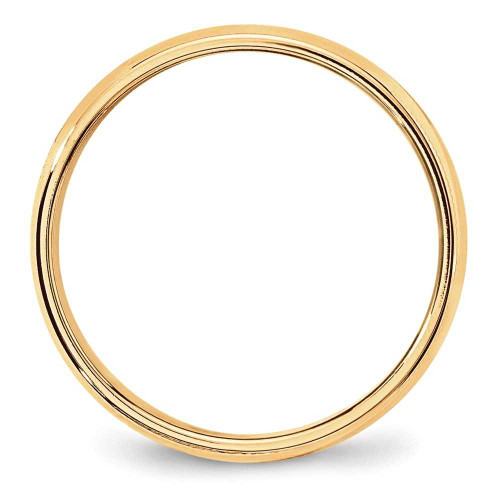 Image of 14K Yellow Gold 6mm Lightweight Milgrain Half Round Band Ring