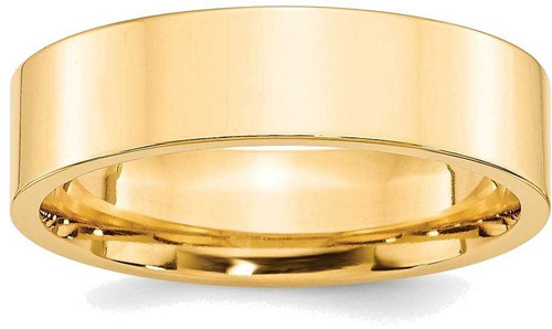 Image of 14K Yellow Gold 6mm Standard Flat Comfort Fit Band Ring