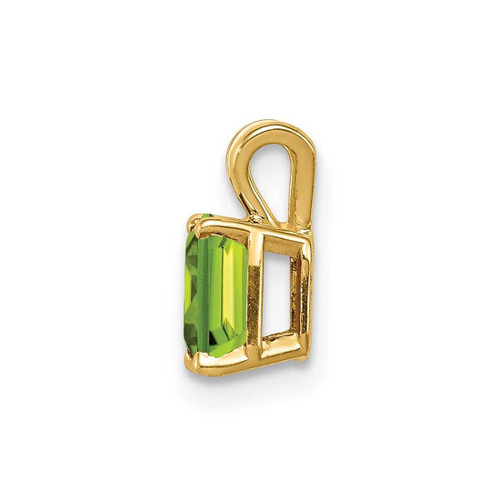 Image of 14K Yellow Gold 6x4mm Emerald-cut Peridot Pendant