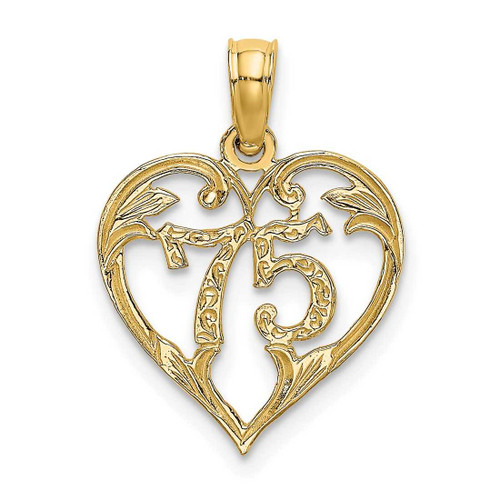 Image of 14K Yellow Gold 75 Inside Heart Pendant