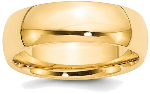 Image of 14K Yellow Gold 7mm Comfort-Fit Band Ring