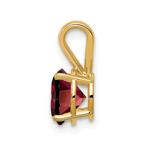 Image of 14K Yellow Gold 7mm Garnet Pendant