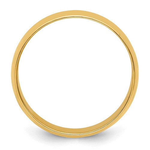 Image of 14K Yellow Gold 7mm Lightweight Half Round Band Ring