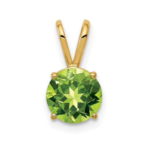 Image of 14K Yellow Gold 7mm Peridot Pendant