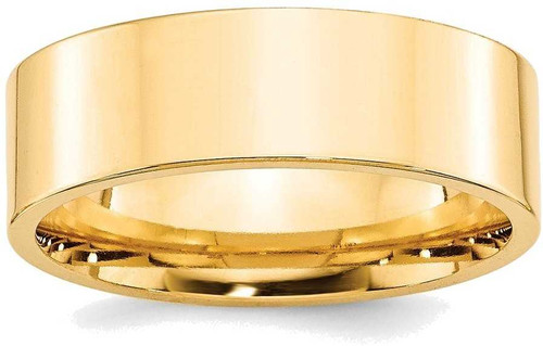 Image of 14K Yellow Gold 7mm Standard Flat Comfort Fit Band Ring