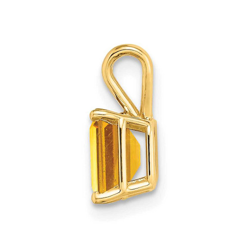 Image of 14K Yellow Gold 7x5mm Emerald-cut Citrine Pendant