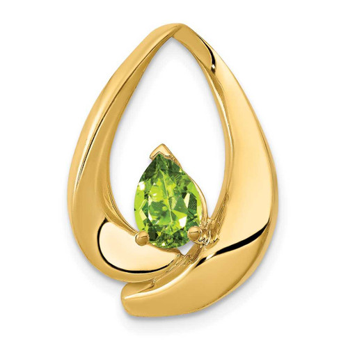 Image of 14K Yellow Gold 7x5mm Pear Peridot Slide Pendant PM5238-PE-Y