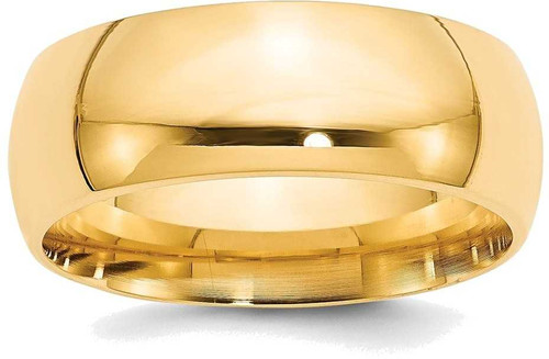 Image of 14K Yellow Gold 8mm Comfort-Fit Band Ring