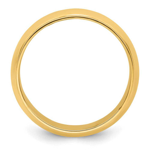 Image of 14K Yellow Gold 8mm Half Round with Edge Band Ring