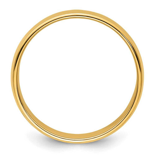 Image of 14K Yellow Gold 8mm Milgrain Half Round Band Ring