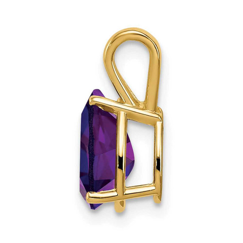 Image of 14K Yellow Gold 9x6mm Pear Amethyst Pendant
