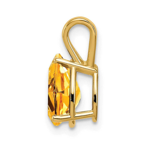 Image of 14K Yellow Gold 9x6mm Pear Citrine Pendant
