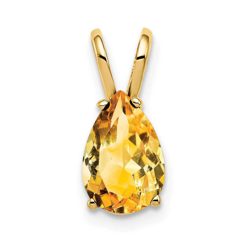 Image of 14K Yellow Gold 9x6mm Pear Citrine Pendant